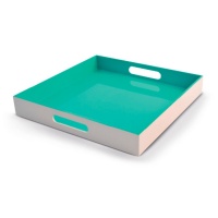 Enamel tray white with blue edge Casa Stoviglie Stoviglie Vassoi emailekeizer Vassoi 